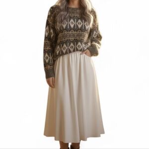 Cambridge Classics Vintage 90s Fair Isle Thick Geometric Grandpa Sweater L